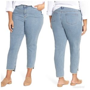 Eileen Fisher Fray Step Hem Ankle Skinny jeans